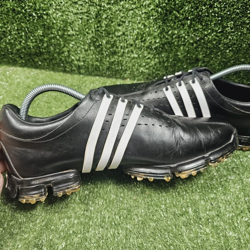 Adidas Tour 360 LTD Black Leather Athletic Golf Spiked Sneakers Mens Size‎ 9.5